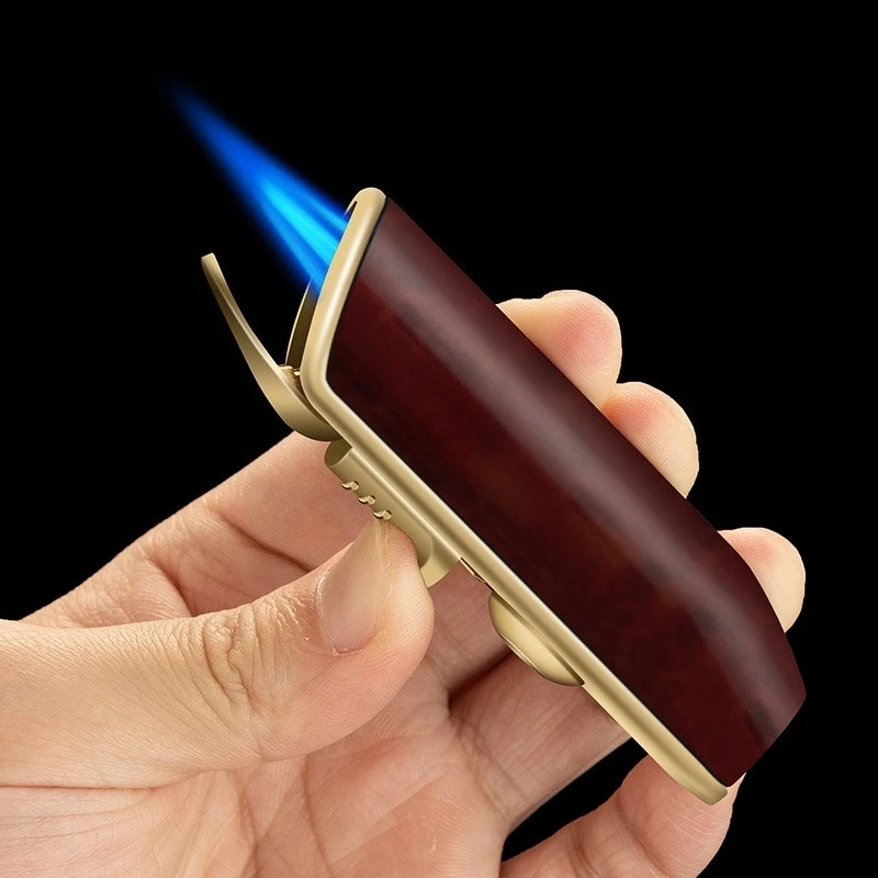 

Powerful Cigar Lighter with Punch, Windproof 3 Jet Flame Torch Lighter, Refillable Butane Lighter for Cigar Enthusiasts No Box