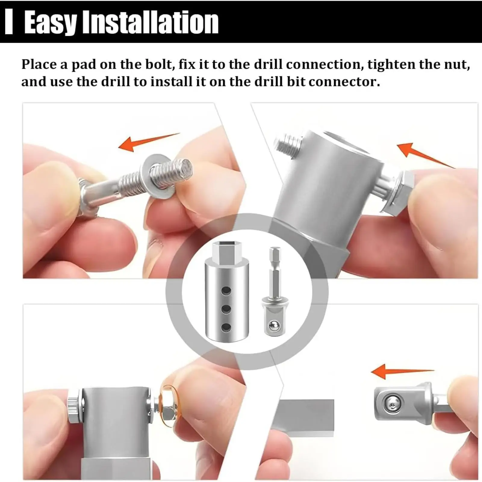 

Trailer Jack Drill Adapter Stainless Steel Replacement Cordless Drill Adapter Kit For Car RV Boat Camper Garage Road Trip