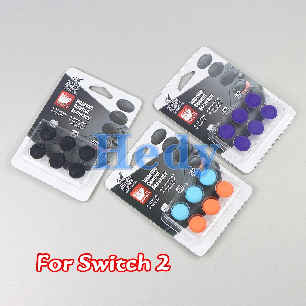

10 комплектов 6-в-1 Savage Raven: накладки на джойстики и грипсы для Nintendo Switch 2 Joy-Con