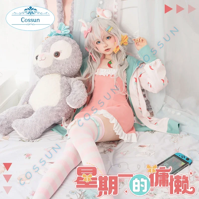 Vtuber Nijisanji Kagura Nana Cosplay Monday's Lazy Attire Cosplay Costume Halloween Outfits Women New Suit Uniform