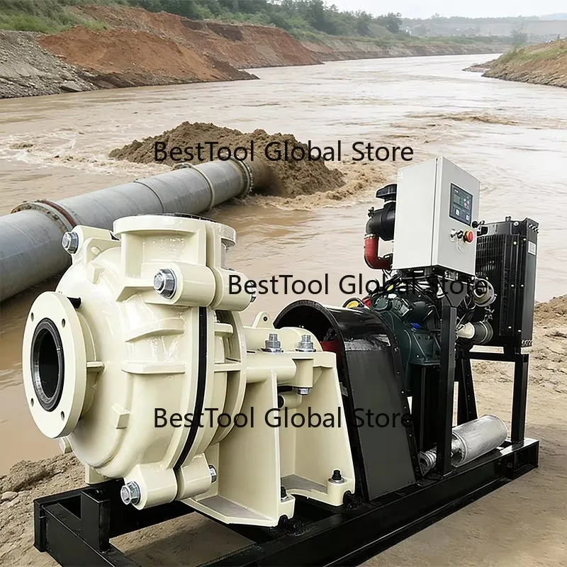 

CZ-ME Die-el Engine Sand Pumping Dredge Pump Electric Certified Centrifugal Horizontal Slurry Pump for Rivers Lakes Dredging