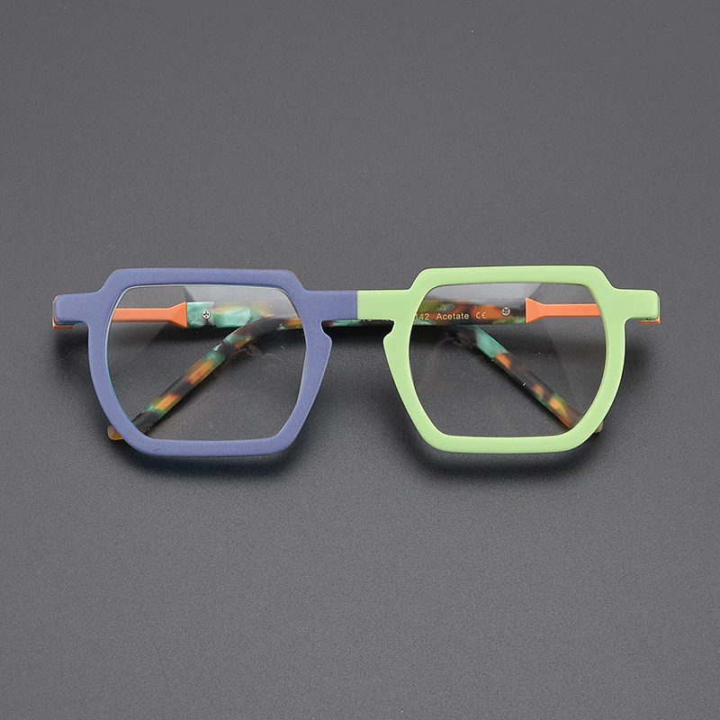 

Color niche literary glasses frame men's and women's fashion casual square large frame personality retro prescription glasses