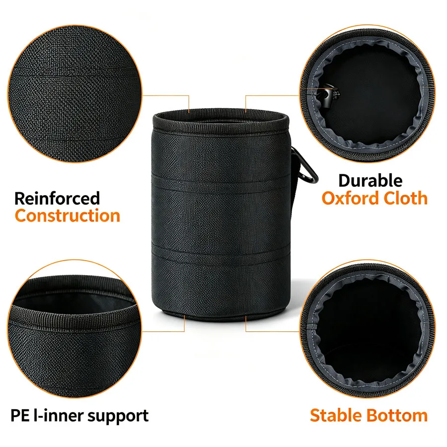 Black Durable Tool Belt Pouch Multi-Functional Screw And Nail Storage Bag Thickened Wear-Resistant Organizer for Home Repairs