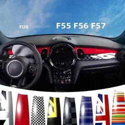 2Pcs Car Dashboard Trim Panel Protective Cover Case Interior Sticker Decoration For Mini Cooper S JCW F55 F56 F57 2021-2022