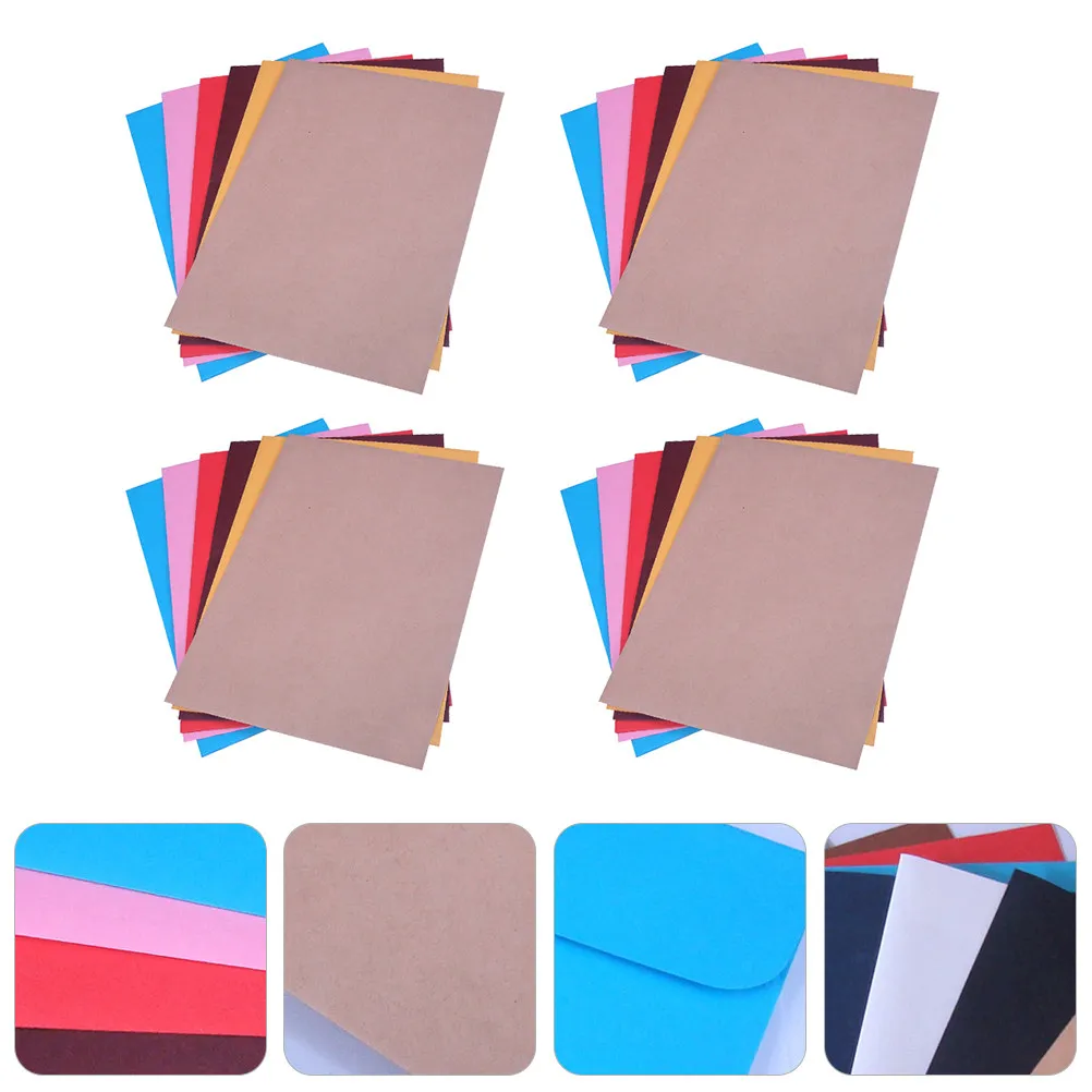 

40Pcs Blank Self-Adhesive Envelopes Natural Paper Classic Elegant Wedding Baby Shower Save The Date Greeting Christmas Cards