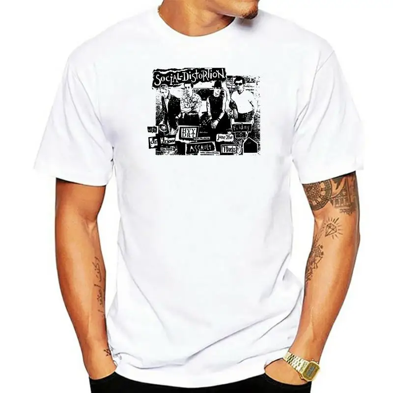 Men'S Short Sleeve O-Neck T-Shirts Summer Men's Social Distortion T-shirt