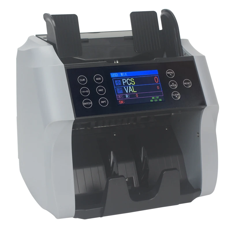 Commercial Use 2CIS Money Counting Machine Mix Value Note Bill Cash Counter Counterfeit Detector for ZAR/OMR/PKR/LBP/NPR