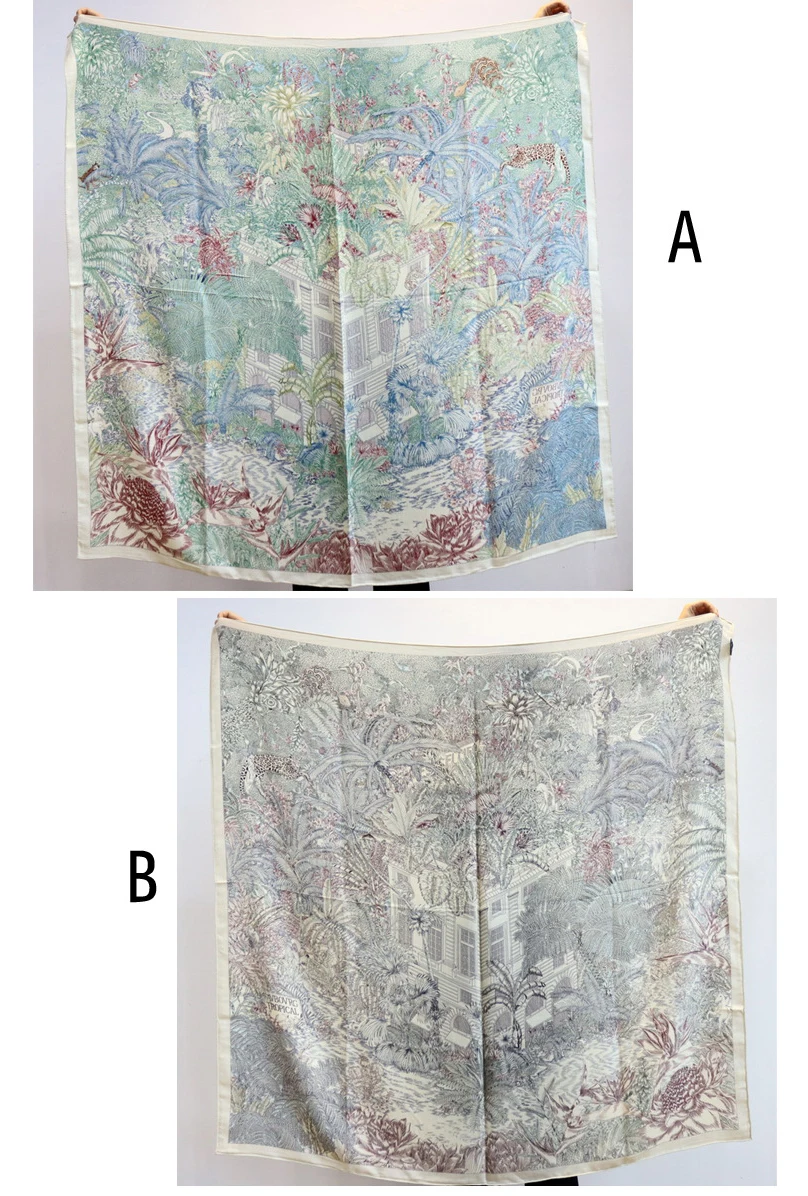 Dubbelzijdige Zijden Kasjmier Sjaal Vrouwen Gigantische Handgerolde Sjaals Ab Winteraccessoires Luxe Hoofdhaar Big Bandana \'S Decoratie