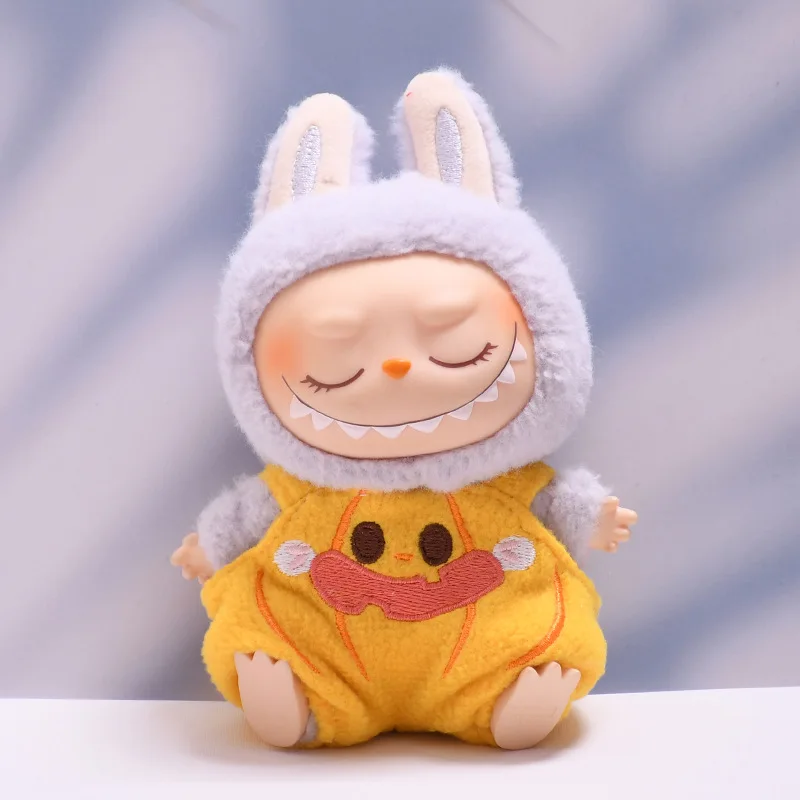 Ubranka dla lalek Labubu V1 V2 V3, ozdoby, stroje świąteczne, czapki świętego Mikołaja, ogrodniczki, przebrania, akcesoria dla lalek.