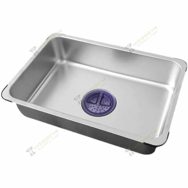 RV 304 Stainless Sink Kitchen Rectangular Hand Wash Basin Sink with 40mm Sewer Outlet for Boat Caravan Yachts Boats