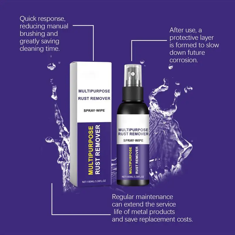 Rust Remover Spray Rust Out Instant Remover Spray Iron Powder Remover For Rust Stains On Tools And Metals For Cleaning And