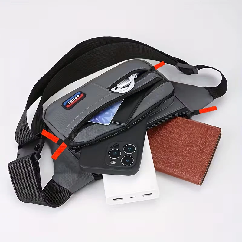 Minimalist Unisex Chest Bag, Adjustable Fanny Pack for Men & Women, Perfect for Travel, Shopping, and Outdoor Adventures