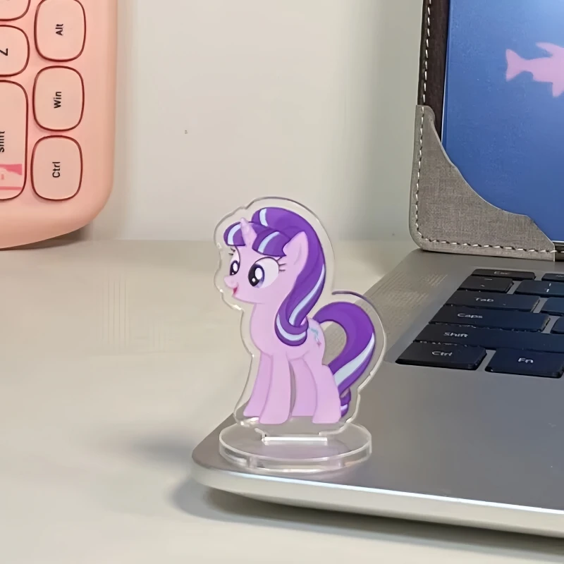 10Pcs/Set Anime Princess Luna Starlight Glimmer Cartoon Horse Acrylic Desktop Ornaments Desktop Decoration 4-6CM High