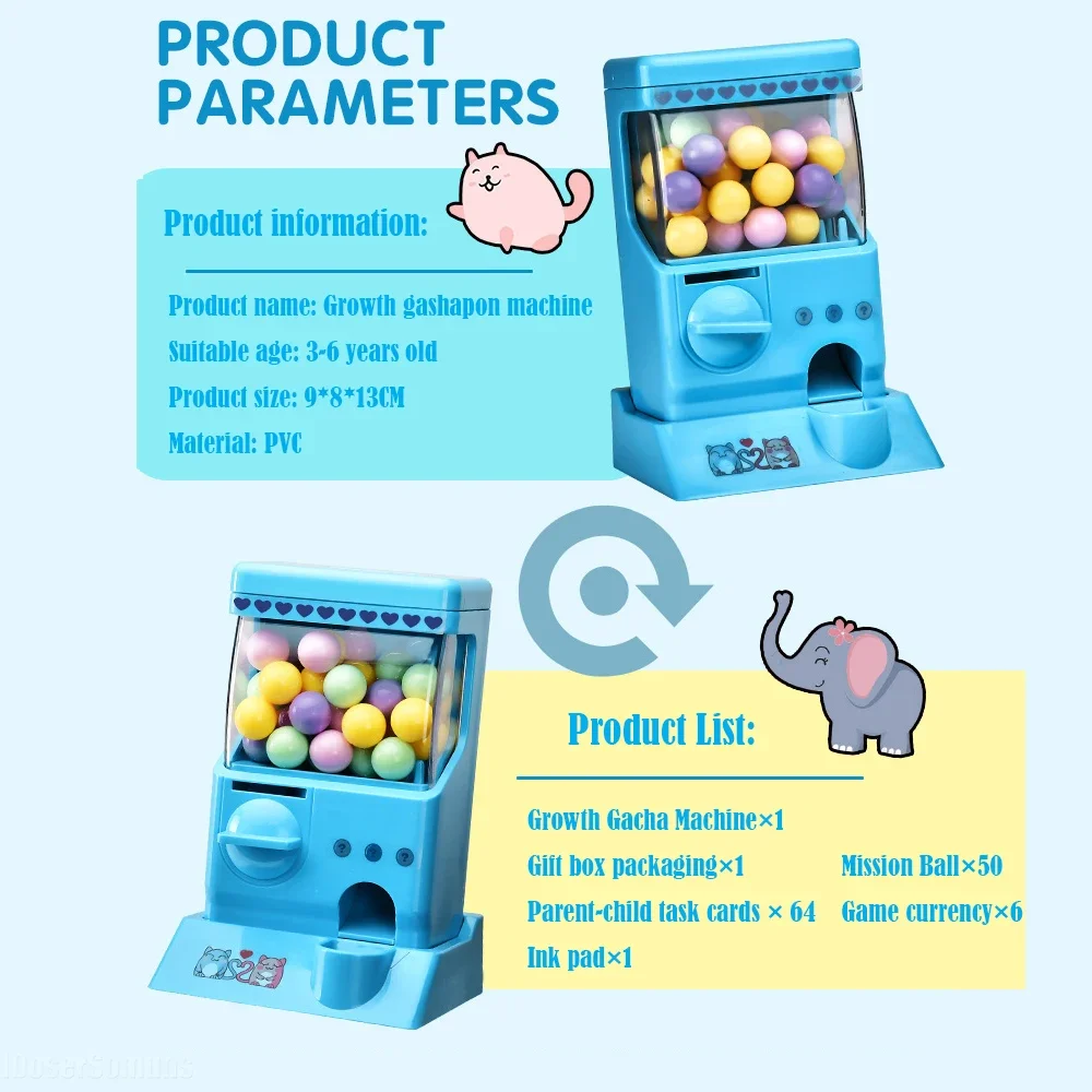 Growth Gastronomy Machine Piggy Bank Growing Up Educational Toy Game Parent-child Interactive Toy Birthday Gift for Girls Boys