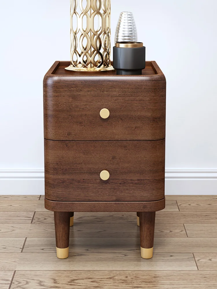 Dick Mark 30cm Solid Wood Bedside Cabinet Nordic Bedside Storage Cabinet Bedroom Simple Modern Small Cabinet Locker