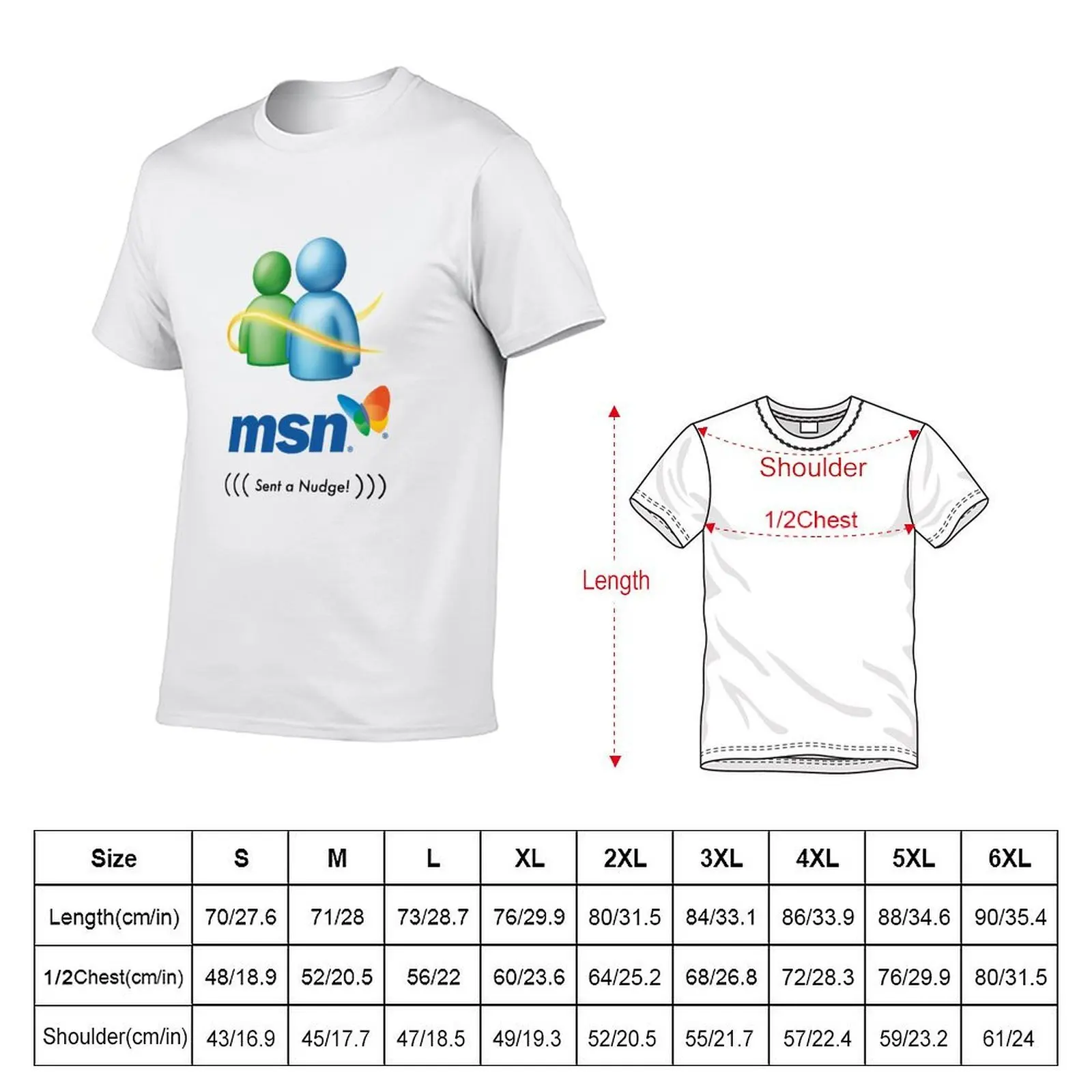 Messenger MSN Sent a nudge! T-Shirt t shirt man plain anime t shirts for man funny t shirts man T-shirt