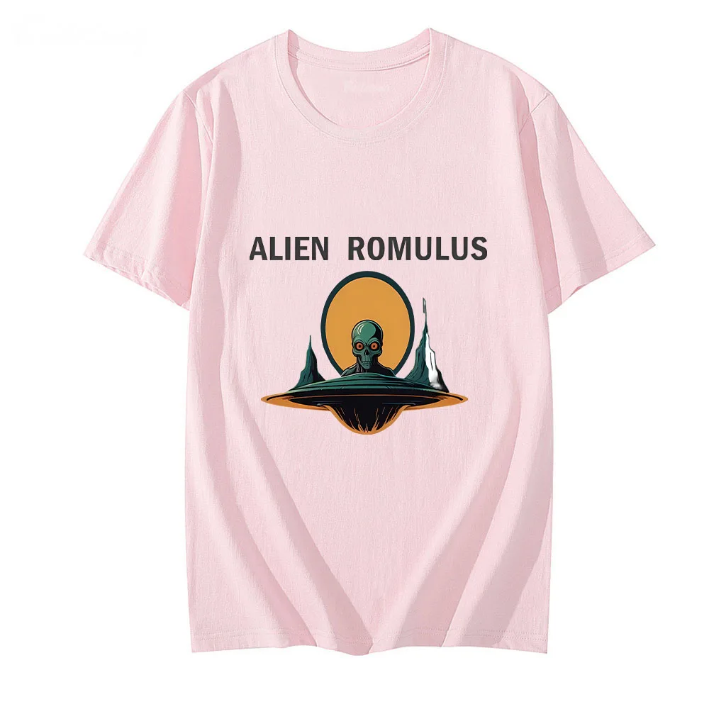 Kaus gambar Alien Romulus kaus katun kualitas tinggi baju komik Punk atasan kaus uniseks untuk musim semi/musim panas