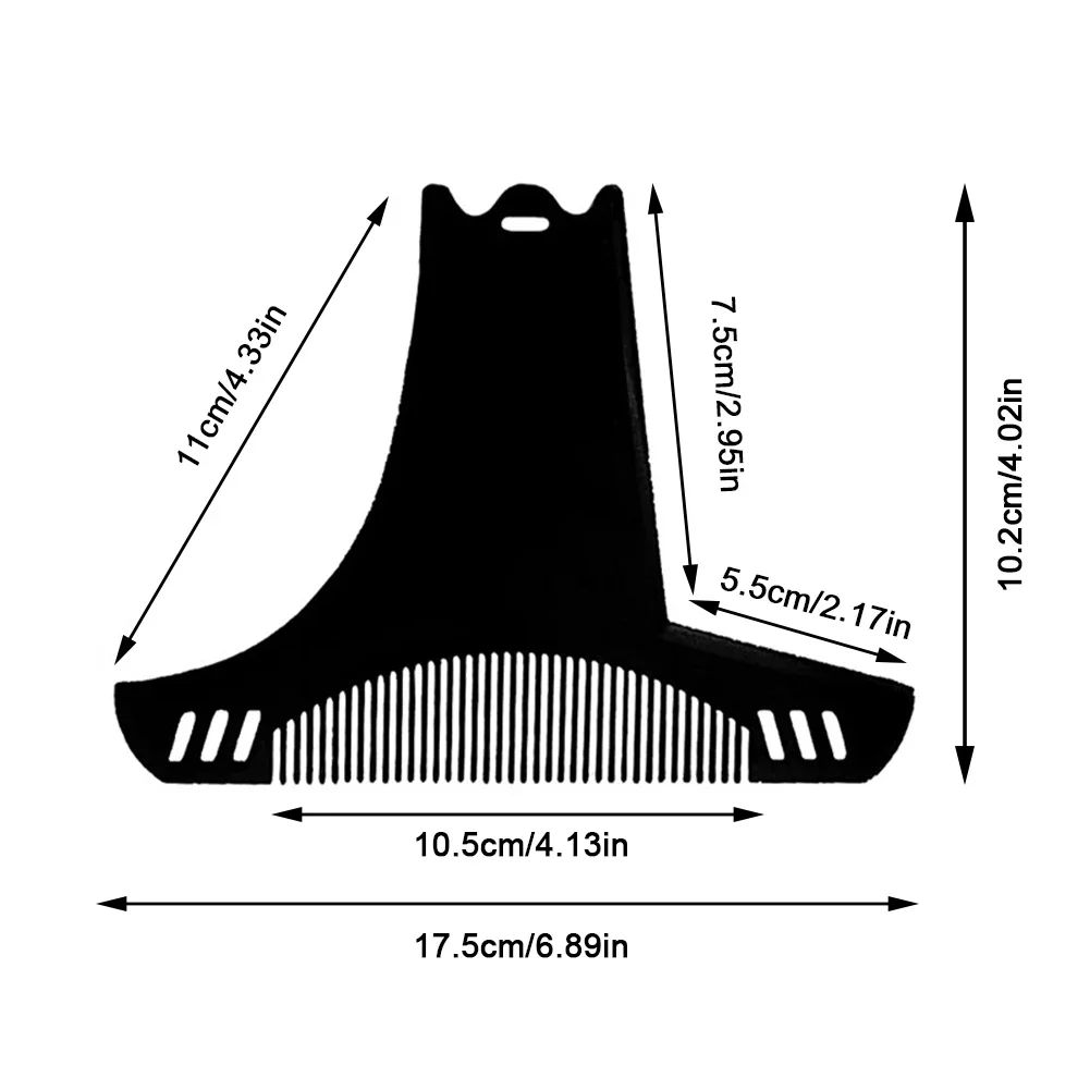 6 في 1 الرجال تشكيل اللحية قالب التصميم مشط الرجال أمشاط اللحية قوالب تقليم اللحية الشارب الاستنسل حافة التحكم أدوات التجميل #6