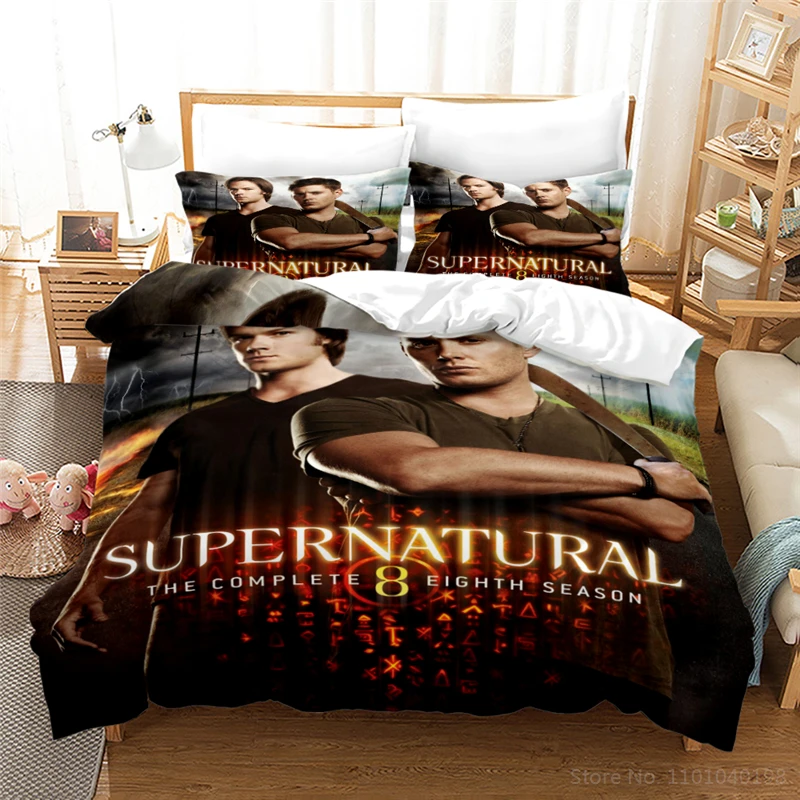 Supernatural 3D Print Bedding Set Queen King Size Duvet Cover Set Soft 2/3pcs Quilt Cover and Pillowcase Home Textile Bedclothes