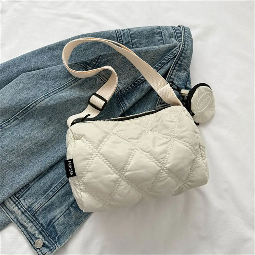 Moda damska Pikowane torby na ramię Puchowe bawełniane wyściełane torebki Puffy Messenger Bag Casual Solid Color Torby dojazdy do pracy Torba na