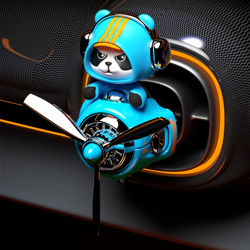 New style Shake head panda Pilot Car Air Freshener perfume Automobile Interior Perfume Clip Car Ornament Accessories - view 3