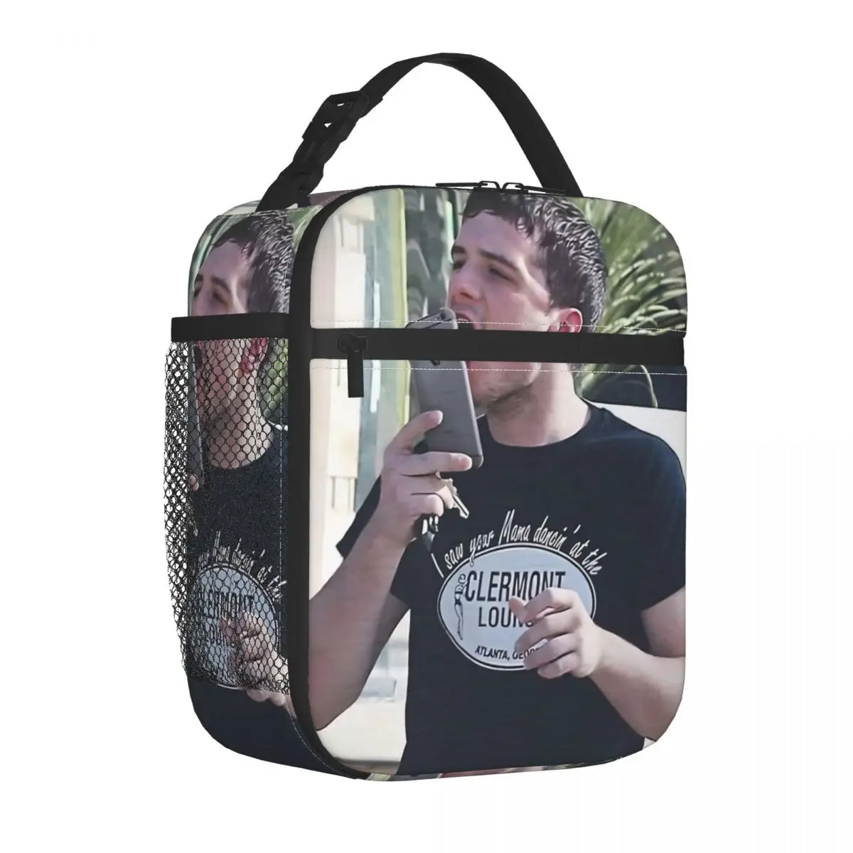 Josh Hutcherson Licking Phone Meme Insulated Lunch Bags Cooler Meal Container Tote Lunch Box Food Storage Bags Beach Picnic