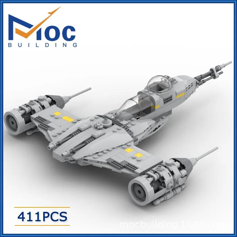 

Mando N-1 Star Fighter MOC Building Block Kit Space Wars Aircraft Building Block Model Toy Children