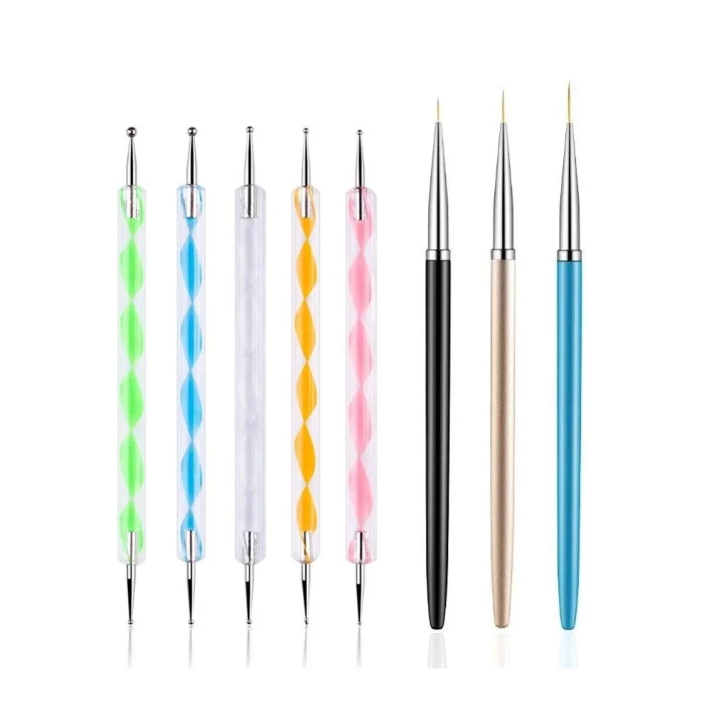 Dotting Pens and Nail Art Brushes Set for Nail Painting Design Manicure Decorating Tools
