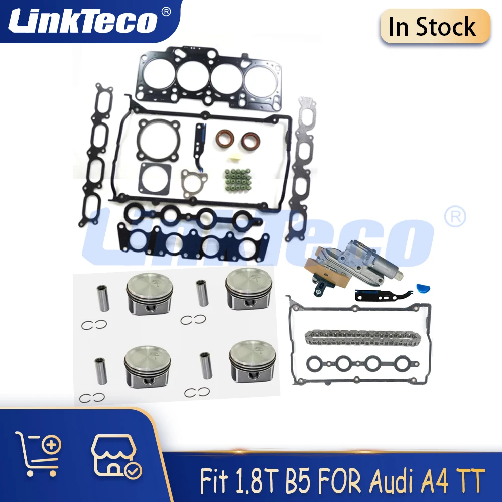 

Engine Rebuilding Gasket Piston & Ring Timing Set Fit 1.8T ANQ BGC AWL for Audi A4 TT TTS VW Jetta Mk4 Passat B5 Golf Mk4 C5