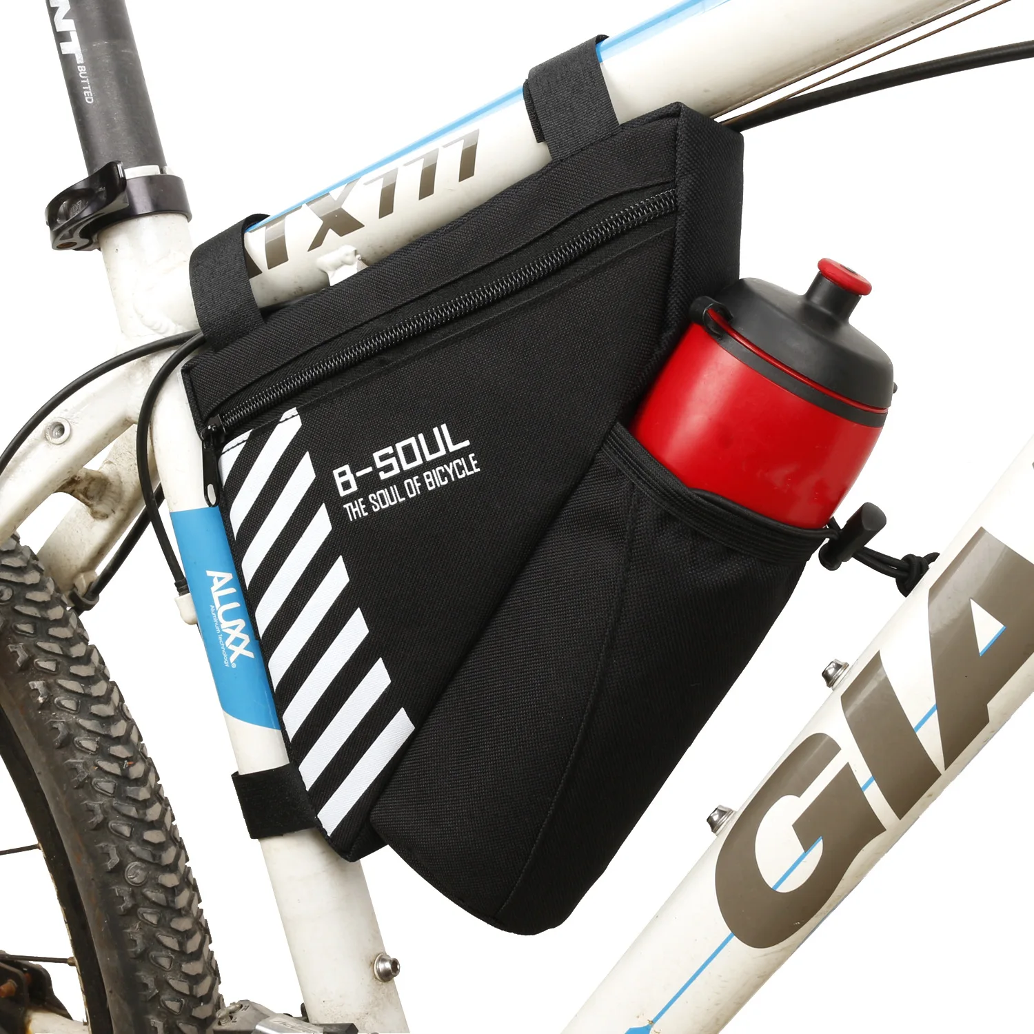Dreipunktbefestigung Reittasche Große Kapazität Polyester Fahrradtasche B-soul Fahrradtasche Radfahren Fahrradzubehör Einfache Installation – Detail 10