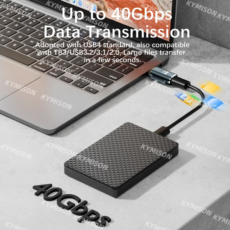 240W USB4 40Gbps Thunderbolt3 Magnetic Adapter USB C To Type C Fast Charge Magnet Converter Cable 8K@60Hz USB Type C Adapter