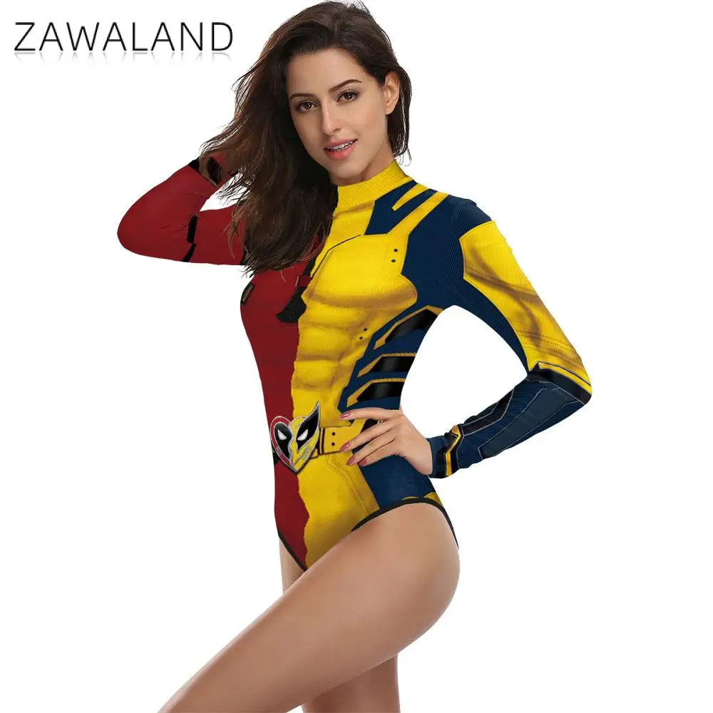 [You\'re My Secret] Cosplay Wolverine Superhero Deadpool Costume Halloween Zenti James Howlett Party Women Bodysuits Jumpsuits