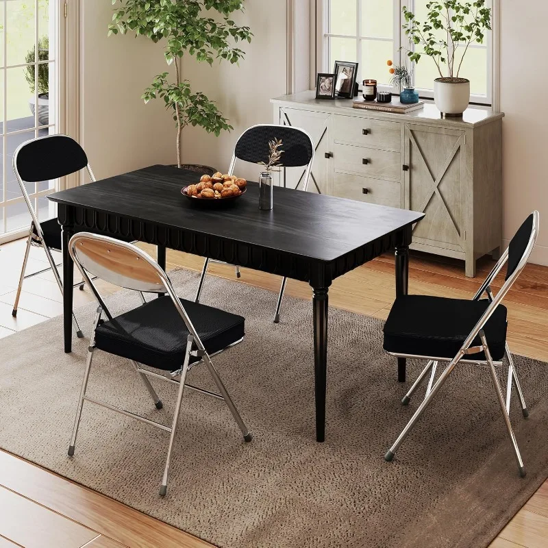 كراسي قابلة للطي مع مقعد سميك مبطن، قماش سروال قصير متين، كرسي مكتب تجاري قابل للطي قابل للتكديس #2