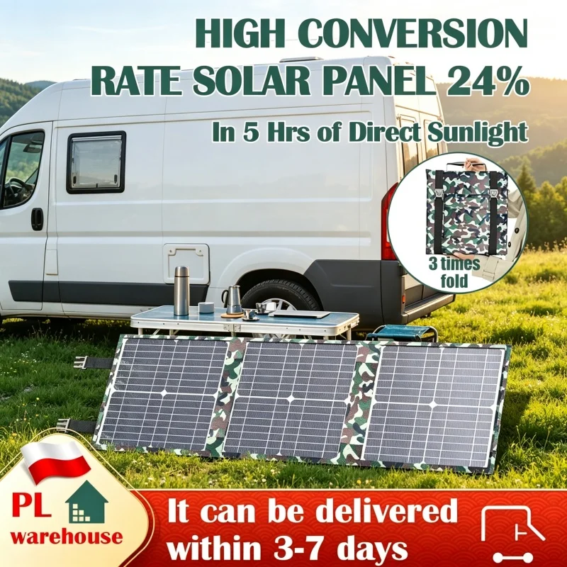 800W Tragbare Faltbare Solar-Ladetasche, Monokristallines Solarpanel für Camping, Wandern, Wohnmobil, Outdoor-Reisen, Netzunabhängige Stromversorgung