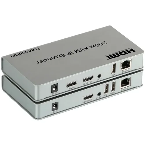 Extensor KVM HDMI de 200M, transmisor Ethernet por interruptor de red, compatible con teclado de ratón, sobre IP/TCP CAT5e/6 1080P