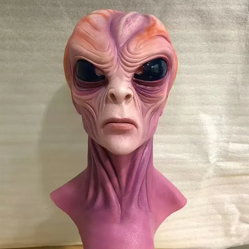 Alien mask silicone hood Halloween horror mask green hood cross-border new alien