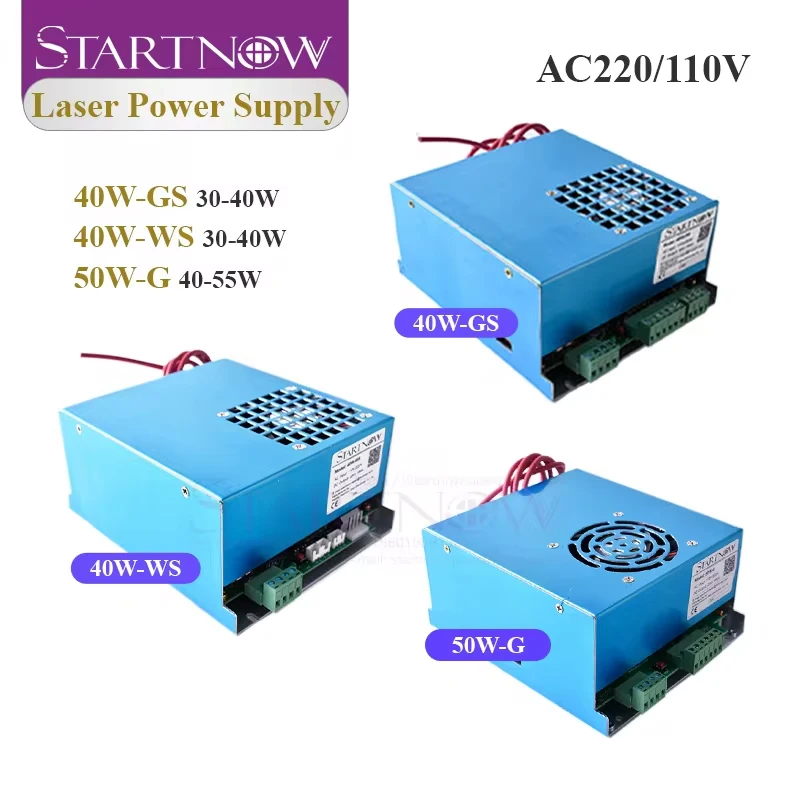 

Startnow MYJG-40W 50W CO2 Laser Power Supply 110V/220V Universal, For 35~50W Cutting And Engraving Machine Laser Tube