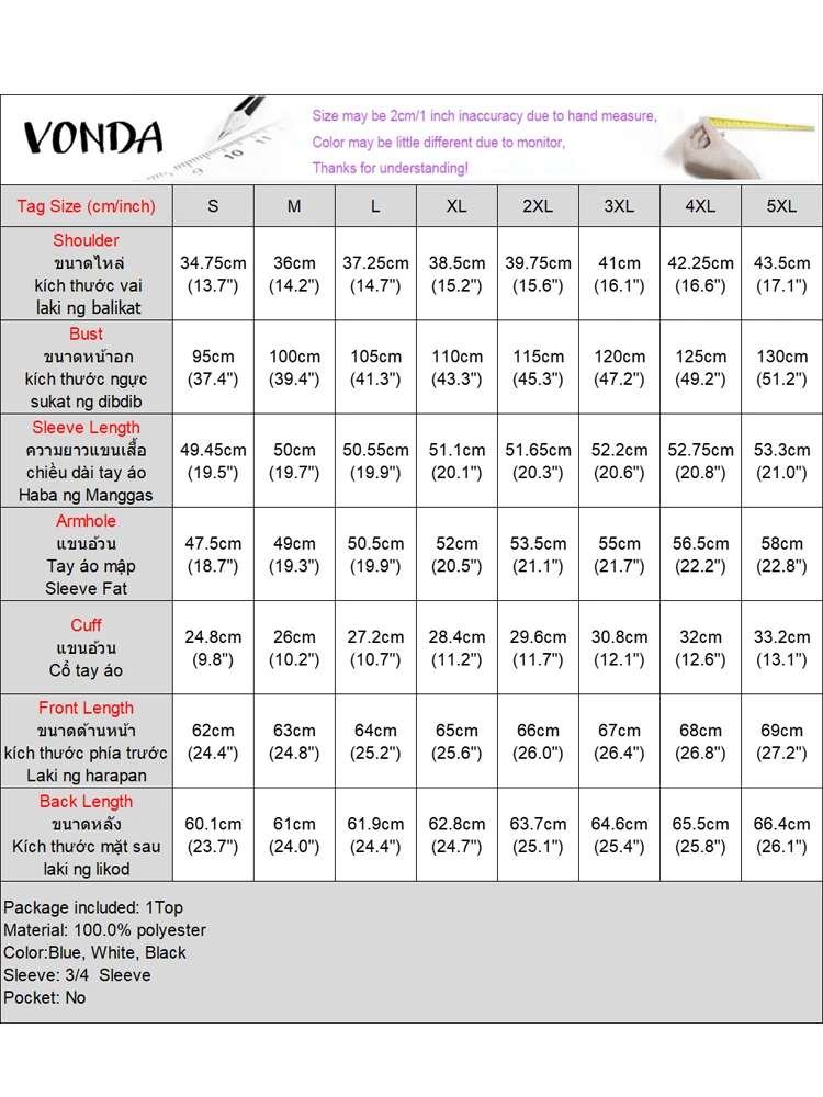 VONDA Vrouwen Shirts 2025, Mode Zomer Top Elegante OL Blouse Casual Effen Kleur Tuniek Koude Schouder Lantaarn Mouw Kantoor Blusas