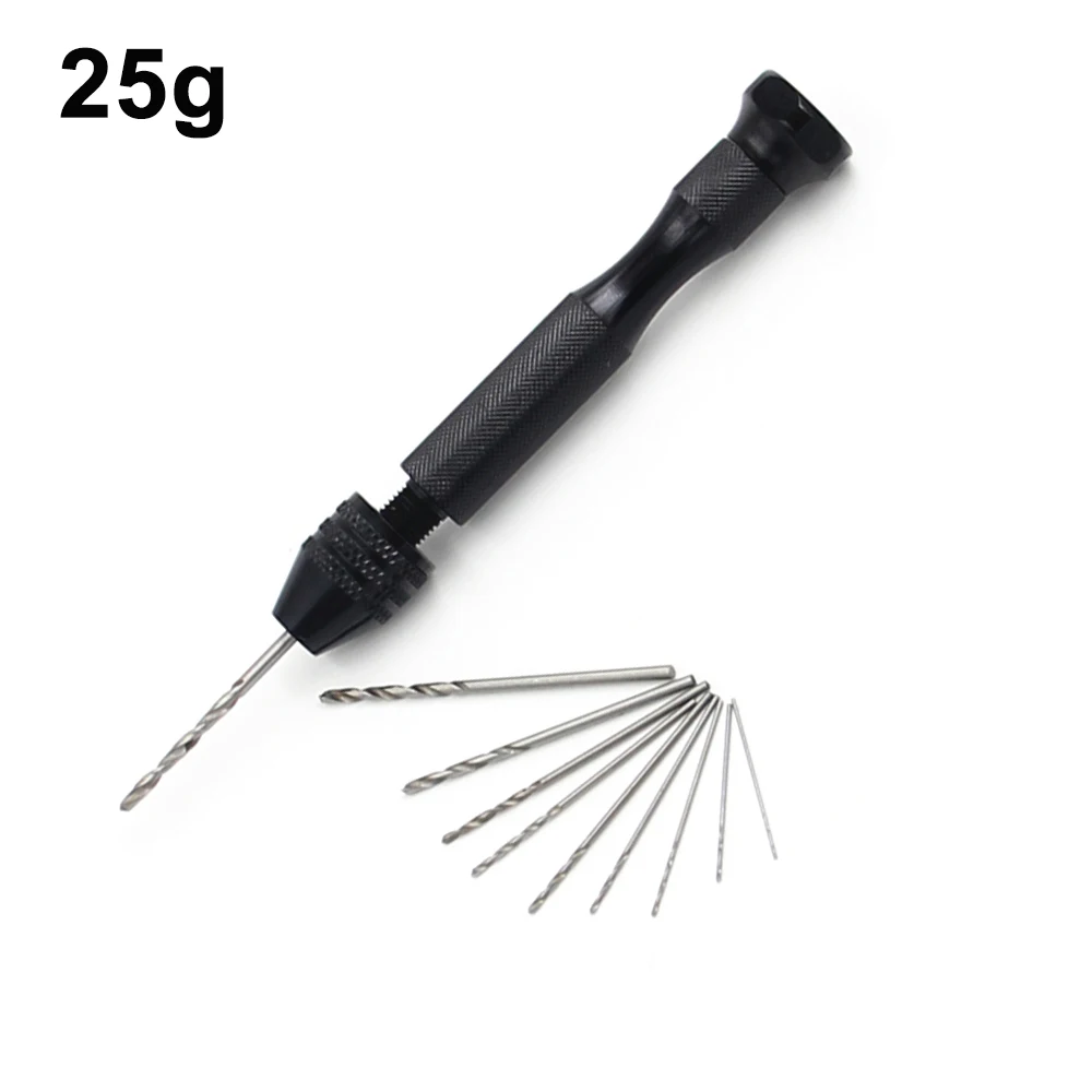 0.3-3.4mm Black Punching Tool 10pc Twist Drill Manual Set for Playing Amber Thousand Eyed Diamond Bodhi Walnuts