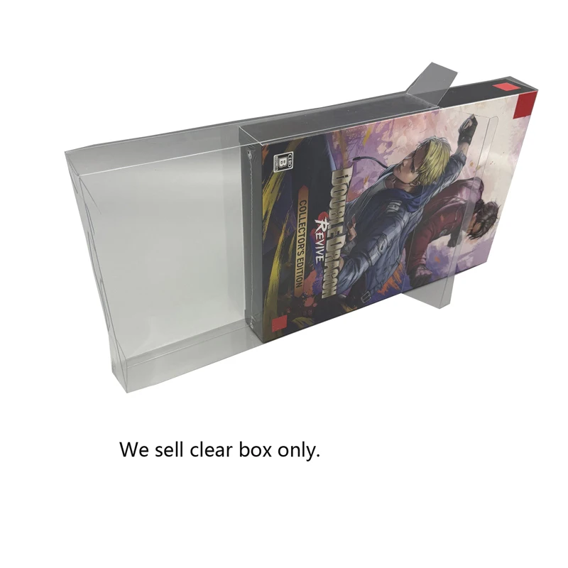 50PCS Clear Protective Box for Switch for Double Dragon Revive JP Limited Edition Storage Display Plastic case Transparent Box