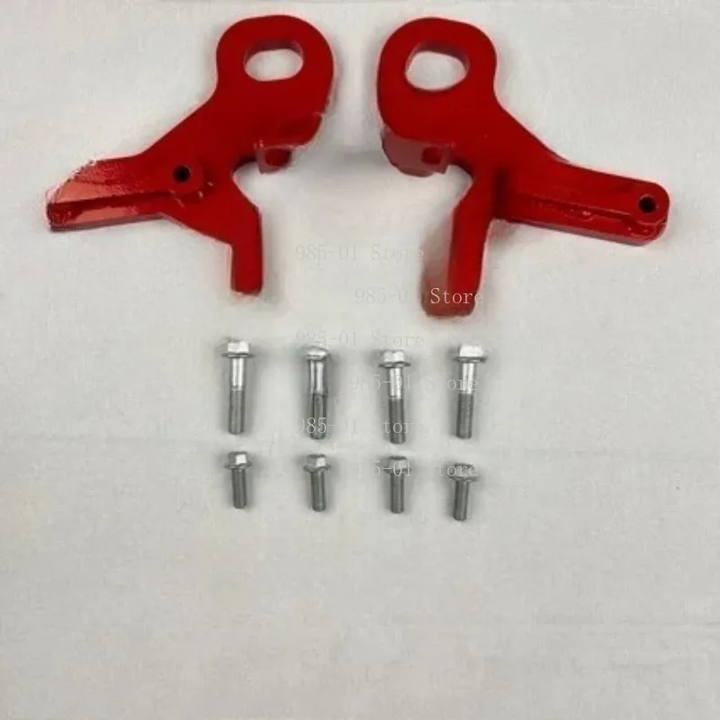 Reinforced front rescue towing hook, available in red and black, for off-road vehicle emergency traction use