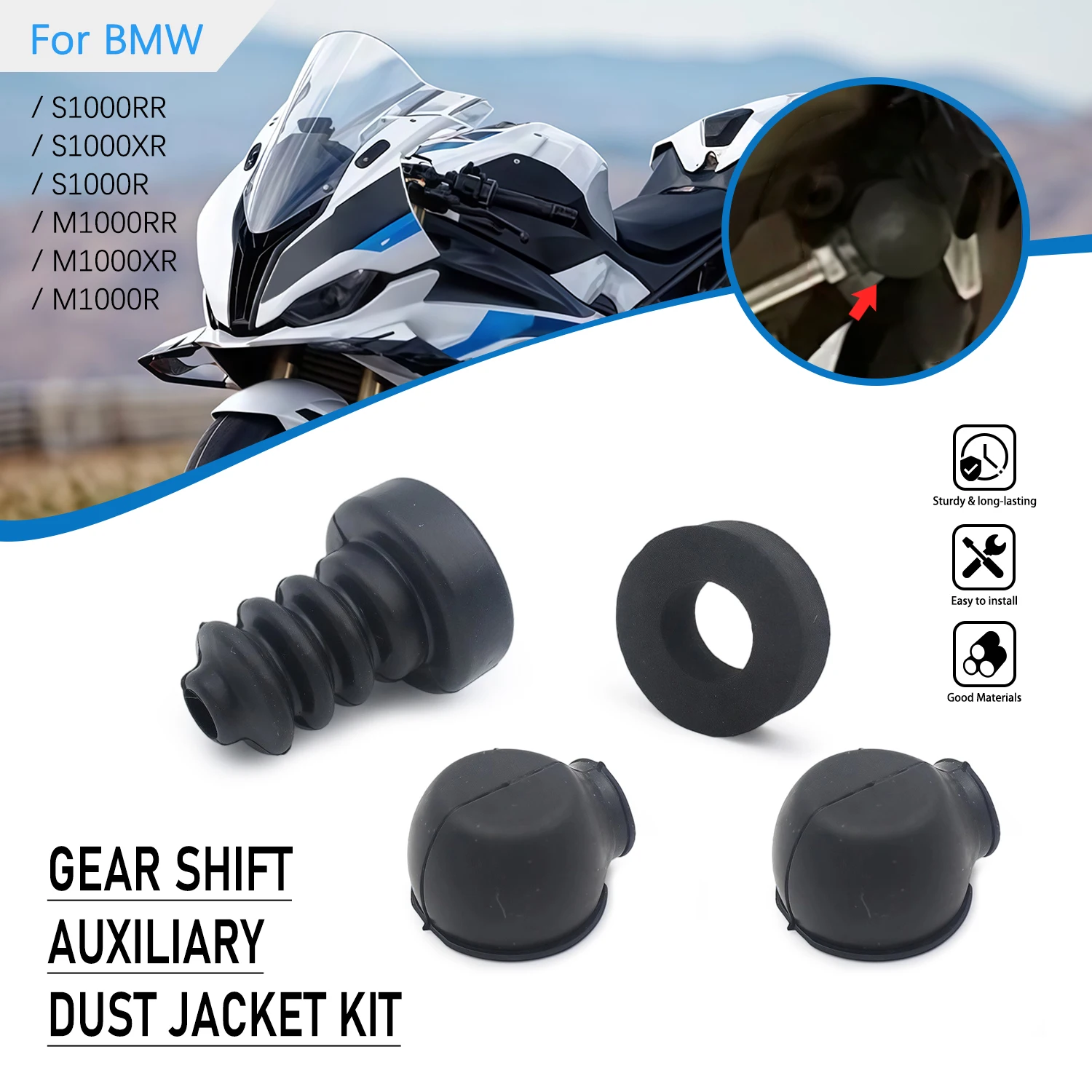 

For BMW S1000RR S1000XR S1000R M1000RR M1000XR M1000R Linkage Joint Dust Boot Gear shift auxiliary dust jacket Kit Motorcycle
