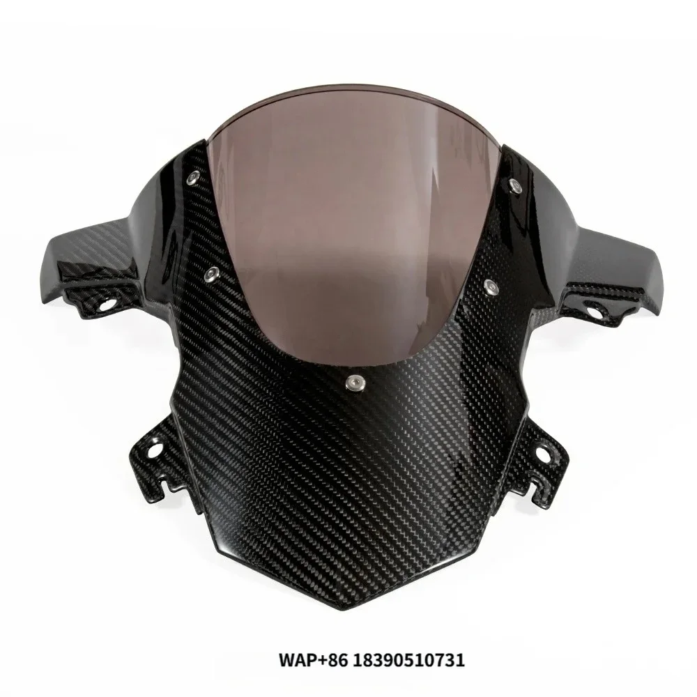 

Лобовое стекло мотоцикла из 100% углеродного волокна для S1000RR 2015-2018 из саржевого переплетения, глянцевое черное