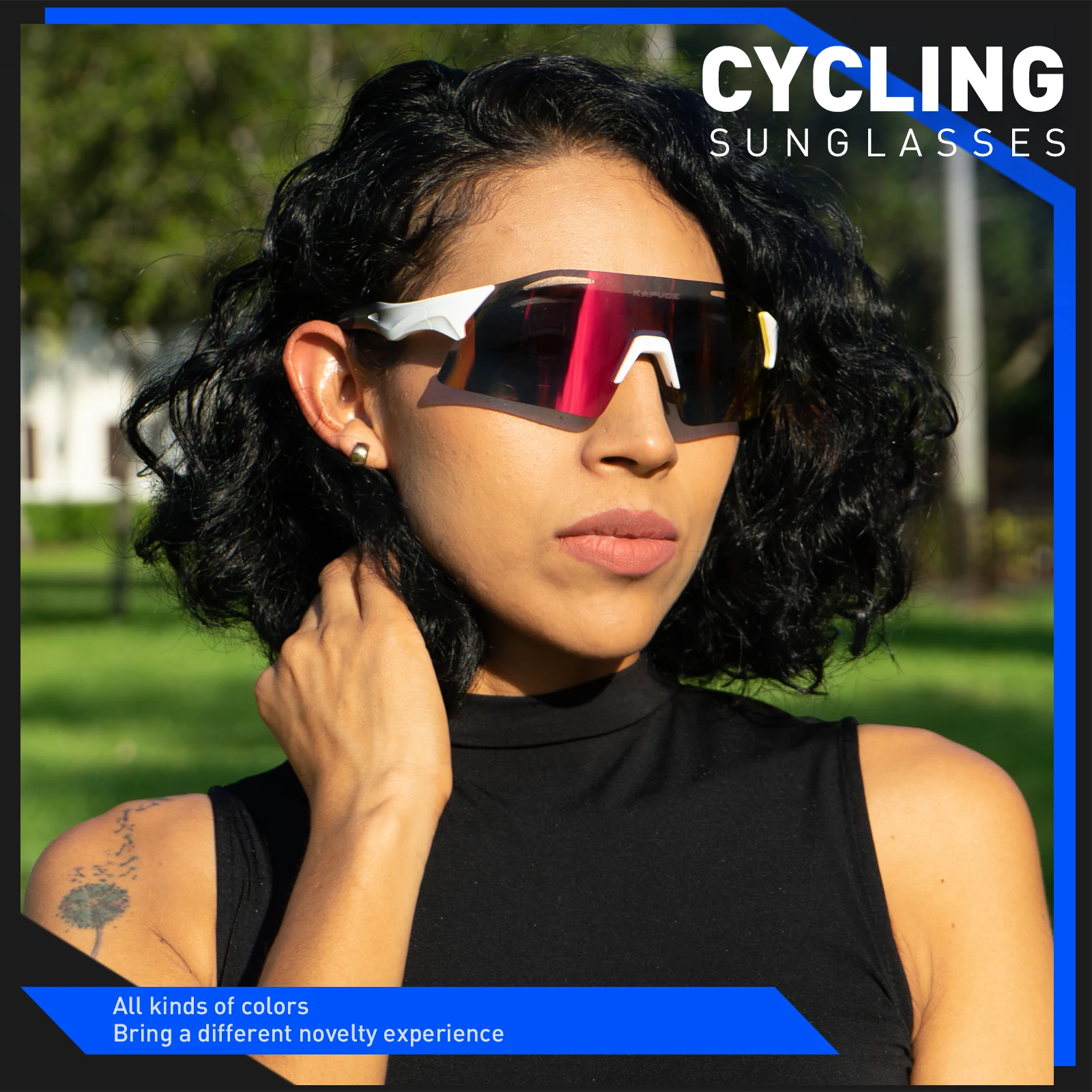 New Kapvoe New Sport Fishing Sunglasses UV400 Men Cycling Glasses MTB Bike Cycling Sunglasses Women Road Bike New Glasses