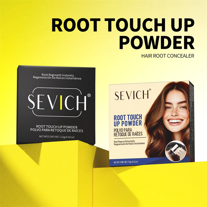

SEVICH Hairline & Root Concealer Powder 12g Waterproof Hairline Shadow Powder Gray Hair Root Cover Up Fluffy Hair Powder Unisex