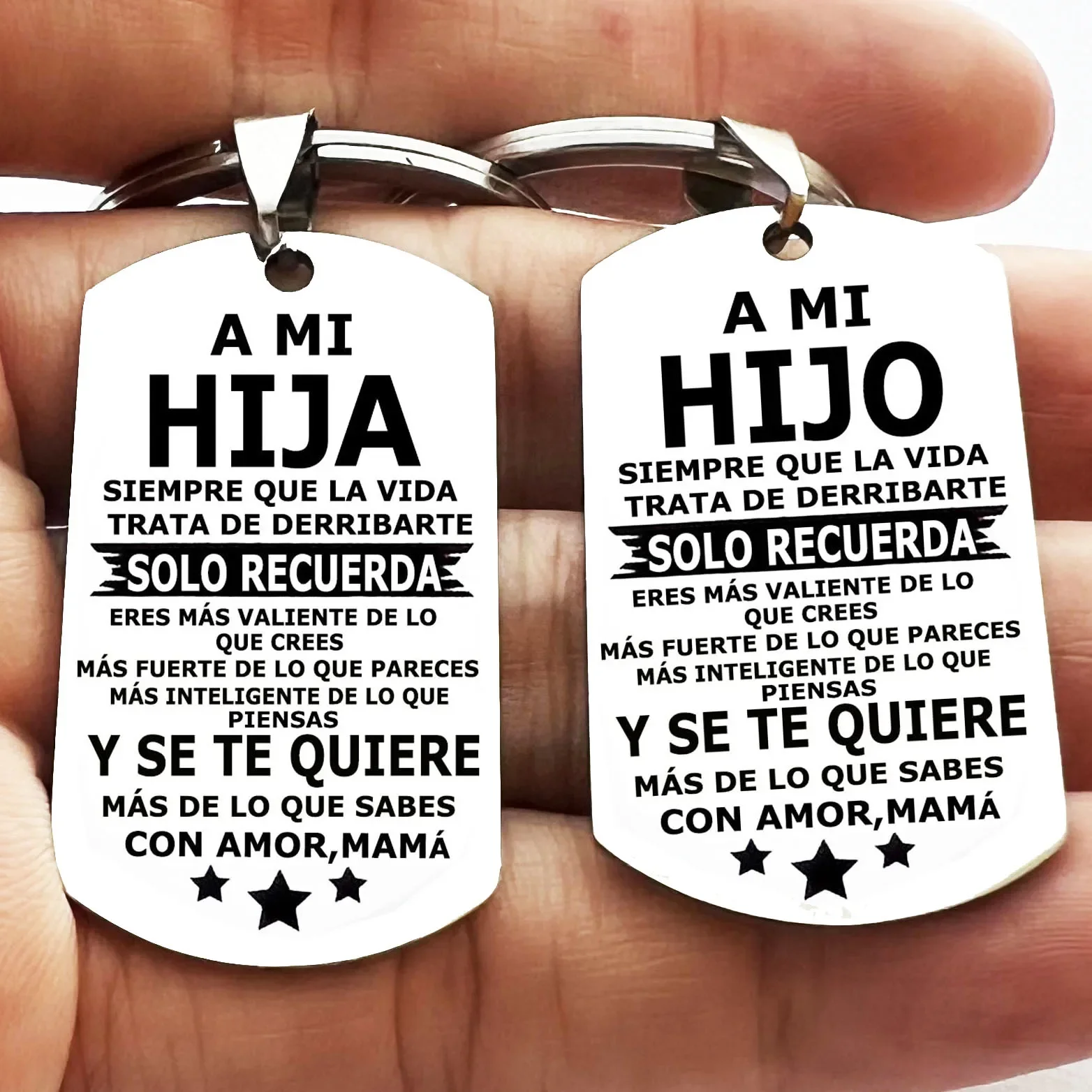 LLavero con citas motivacionales para hombre, regalos inspiradores para mi hijo a mi hija, llavero español HIJO HIJA, 1 ud.