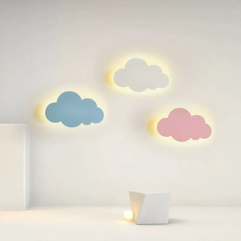 Morden LED Indoor Wall Lamp Cloud Design Decor Acrylic Wall Lights Nordic Sconce Lamps Kids Bedside Lamps For Children\'s Bedroom