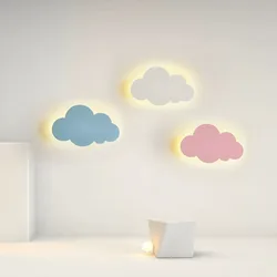 Morden LED Indoor Wall Lamp Cloud Design Decor Acrylic Wall Lights Nordic Sconce Lamps Kids Bedside Lamps For Children's Bedroom