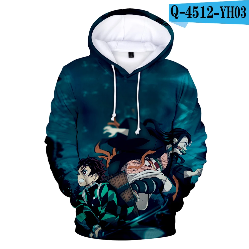 Demon Slayer Kimetsu no Yaiba 3d Print Sweatshirts Men Women Unisex Hooded Oversized Hoodie Kids Sweatshirt Cosplay Clothing