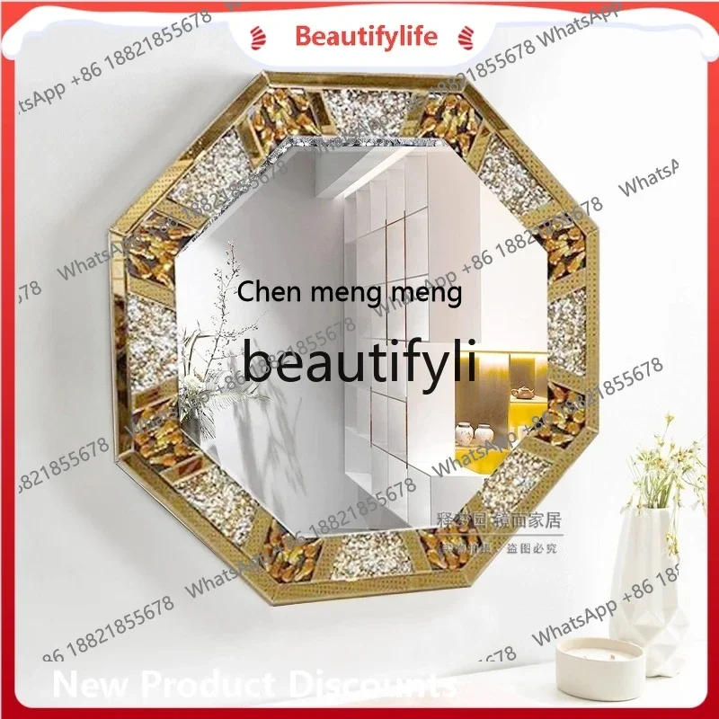cn8350 ss Artistic Washstand Makeup Mirror Wall-mounted Background Wall Entrance Decorative Mirror Creative Vanity Mirror